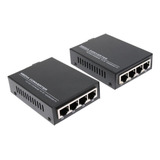 2x Conversor De Fibra Ótica Gigabit Ethernet 1000m Com 4x