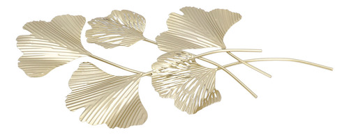 Decoración De Pared Con Hojas De Ginkgo, Metal, Hierro Simul