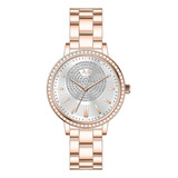 Reloj De Mujer V1969 Italia 1121-7 Oro Rosa Con Cristales