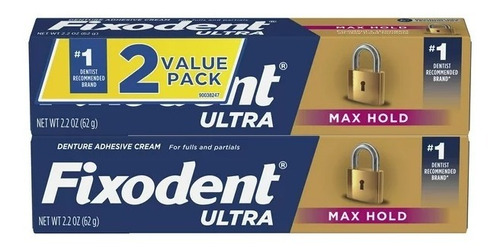 Fixodent Ultra Max Hold Adhesivo Dental, 62.4 Grs 2-pack Imp