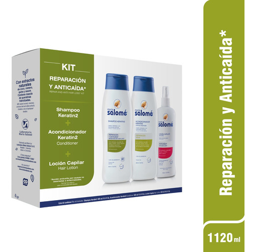 Kit Shampoo Keratin2 + Acond + Loción María Salomé