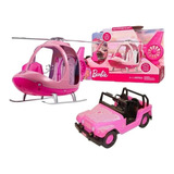 Barbie Helicoptero + Jeep Para Muñecas Original Lelab