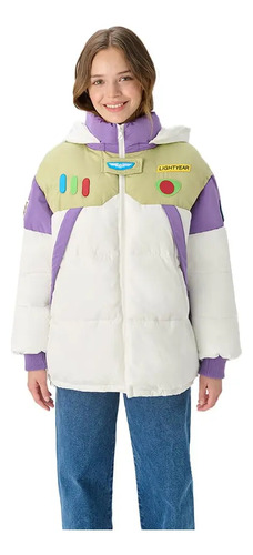 Chamarra Buzz Lightyear Pixar Chbu Blanco Y Morado De Mujer