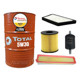 Cambio Aceite 5w30 4l + Kit Filtros Peugeot 207 Compact 1.6