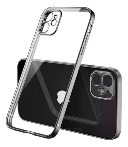 Capa Lux Cor Metálica Para iPhone XR Xs 11 12 13 Pro Max