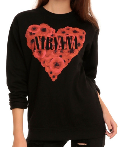 Sudadera Sweater Nirvana Banda Rosas Rojas Unisx + Reglo