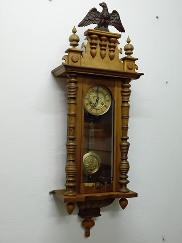Reloj  A Pendulo Antiguo De Pared  Junghans B12  Aguila