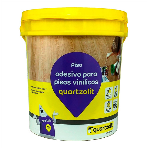 Cola Adesiva Colagem De Pisos Vinilicos Quartzolit 18kg