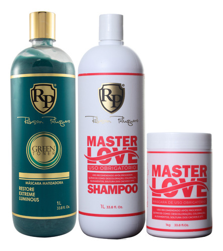 Kit Master Love + Matizador Green 1lt Robson Peluquero