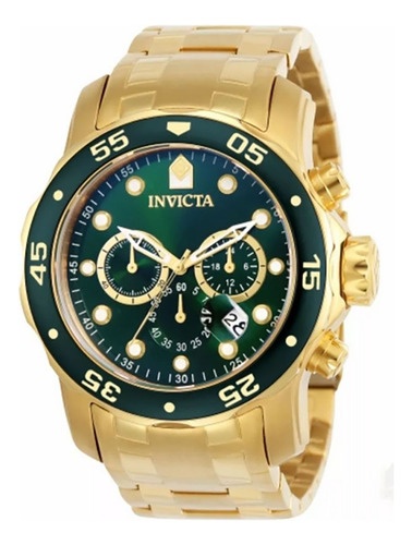 Relógio Invicta Pro Diver 0075 Banhado Ouro 18k Original Eua