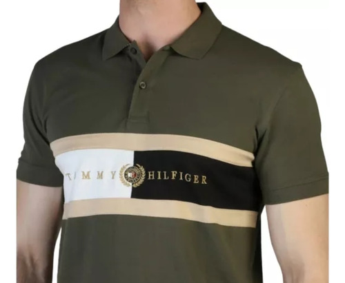 Tommy Hilfiger Polo Para Caballero Army Green (va1)