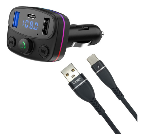 Combo Transmisor Reproductor Inalámbrico Y Cable Usb Tipo C
