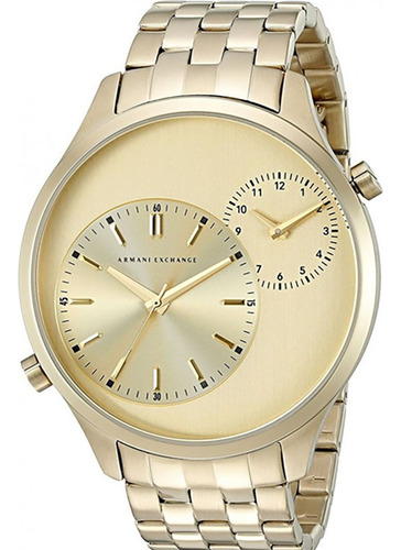 Relógio Armani Exchange Ax2176 Banhado A Ouro 18k Original