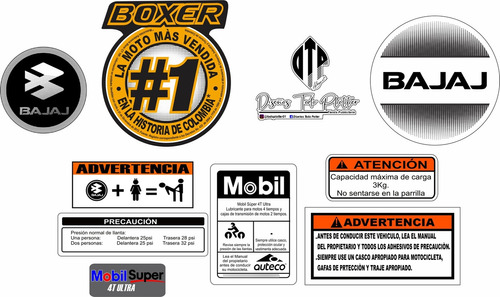 Kit Advertencias De Boxer Ct100