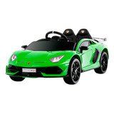 Carro Elétrico Infantil Lamborghini Svj 12v Verde Licenciado