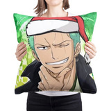 Cojin Almohada Decorativo Roronoa Zoro Anime Navideño Diseño