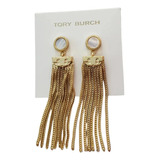 Aretes Tory Burch Concha Nacar Y Cadenas Colgantes