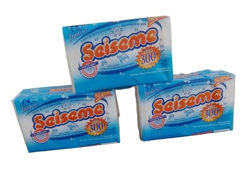 Jabón Pan Blanco Ropa  Seiseme 300g  X 3 Unidades