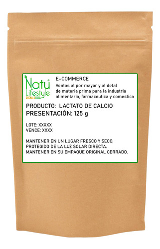 Lactato De Calcio X 125 G