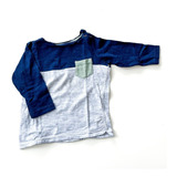 Remera Hym Bebe Azul Y Gris Talle 9-12 Meses No Cheeky Mimo