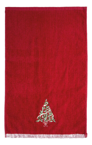 Toalla Navideña Bordada Jean Cartier En Caja Navidad 30x50