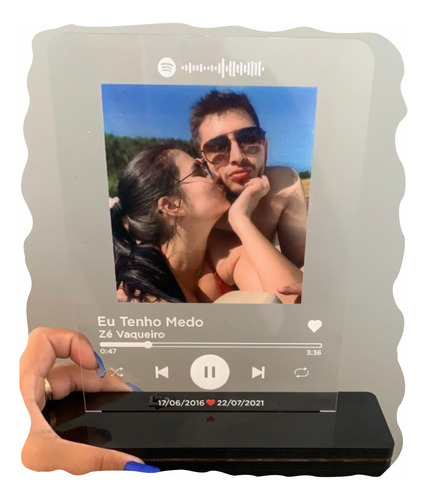 Luminária Personalizada Spotify Foto Colorida 16 Cores