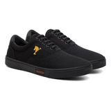 Tenis Masculino Sapatenis Polo Joy Confortavel Preto Amarelo