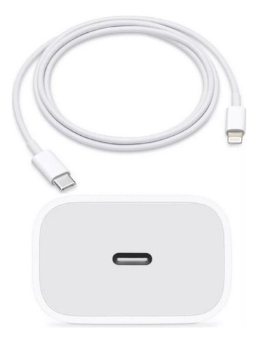 Cargador 20w Carga Rápida + Cable Usb-c A Lightning 1mt