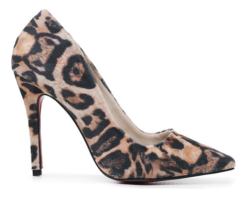 Scarpin Vitoria Lugo Feminino Animal Print Calce Fácil