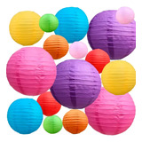10 Pantallas Chinas 30cm 12´´ Colores Lámpara Papel