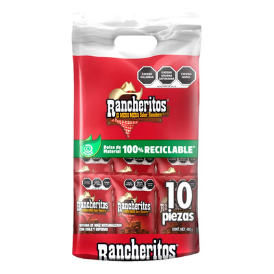 Botana Sabritas Rancheritos 10 Piezas De 40g C\u002Fu | MercadoLibre