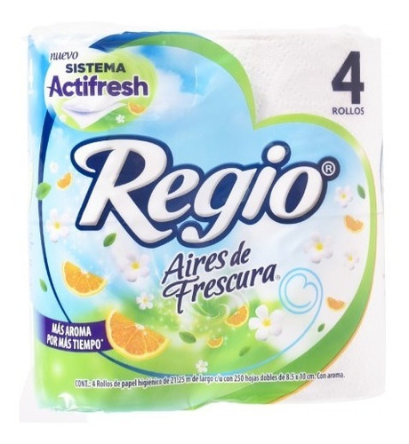 Papel Higienico Regio Aires De Frescura 4 Rollos