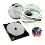 Tira  De Neon Led Flexible 5 Metros 12v 2835 Color Blanco