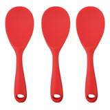 Conjunto 3 Colheres De Arroz Em Silicone Utensílios Cozinha 