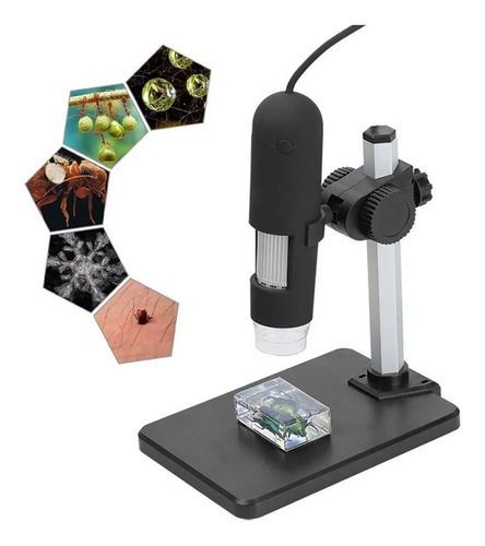 Microscopio Optico Digital 1000x Electronico Profesional Color Negro