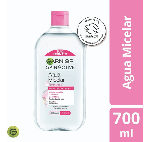 Agua Micelar Garnier Skin Active Desmaquillante Todo Tipo De Piel 700ml