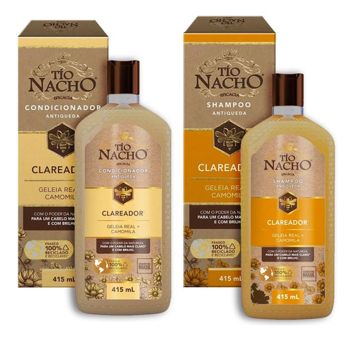 Kit Tio Nacho Clareador Shampoo 415 Ml E Condicionador 415ml