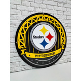 Vintage Steelers Pittsburgh Nfl Letrero Metal Estilo Antiguo