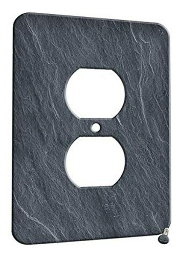 Placa Metal Gris Oscuro, 2 Interruptores.