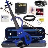 Violin Electrico 4/4 Color Azul Marca Kennedy Violins