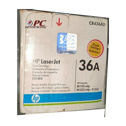 Cartucho De Tóner Hp 36a Negro Laserjet Original