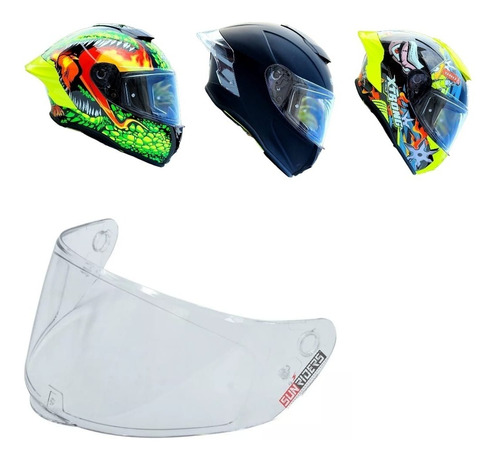 Mica Transparente Casco Xtrong, Noss Yogue Certifica Europea