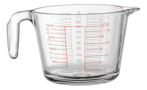 Caneca De Medição De Vidro Transparente Escala De Cozinha