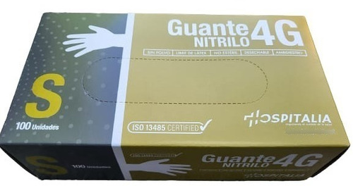 Guante Nitrilo 4g Hospitalia Caja De 100 Uni Talla S - M - L