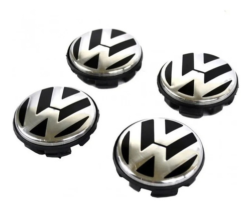 4x Centro Tapón Rin Emblema Vw Jetta Passat Bora 65mm Vw