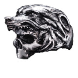 Anillo Cráneo Lobo Plata Ley925 Skull Rings