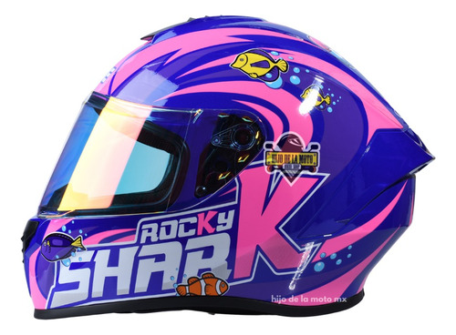 Casco Integral Edge Shark Rosa Brillante