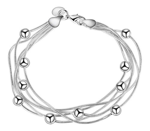 Pulseira Prata 925 Cinco Linhas