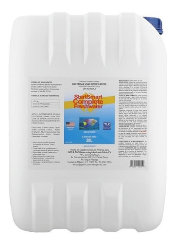 Smart Complete Agua Dulce 20l Bacteria Para Acuario