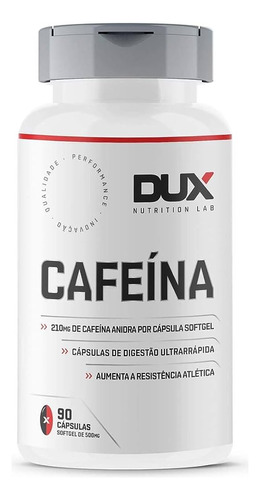 Cafeína Termogênico Pote 90 Cáps. Dux Nutrition Sem Sabor